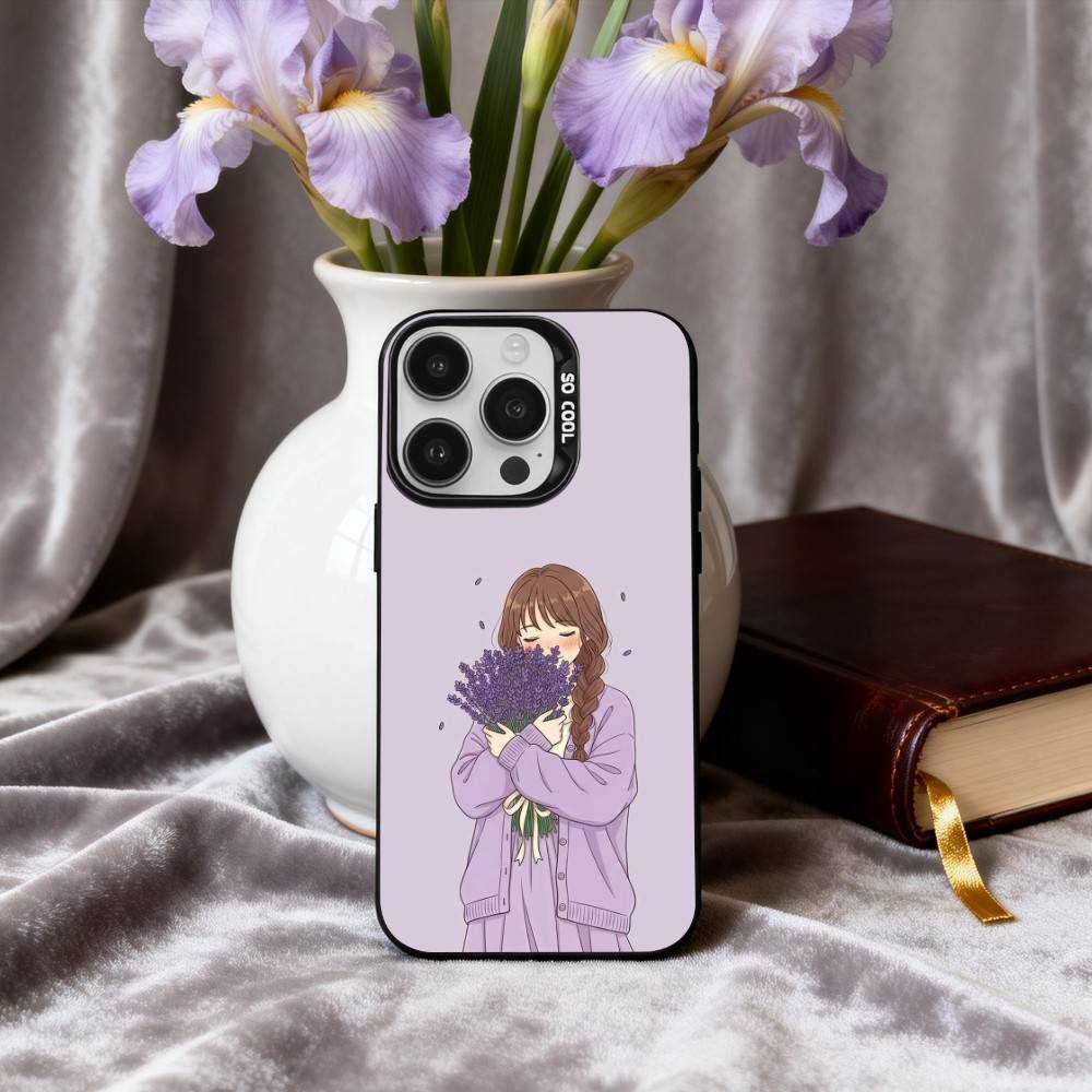 D-Dreamy G-Glow Vibe cartoon girl Phone Case For iPhone17,16,15,14,13,12,11 Plus,Pro Max Black Candy silver phone case iPhone16e