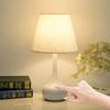 Nordic Touch Stoff Tisch Lampen LED Moderne Schlafzimmer Nacht Lichter Schwarz Weiß Lampenschirm Studie Schreibtisch Dekoration Beleuchtung Leuchten