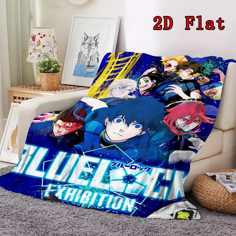Blue Lock Anime Print 2D Flat Pattern Flannel Blanket High Quality All Seasons Warmth and Comfort Perfect for Christmas Gifts.PMT0914419