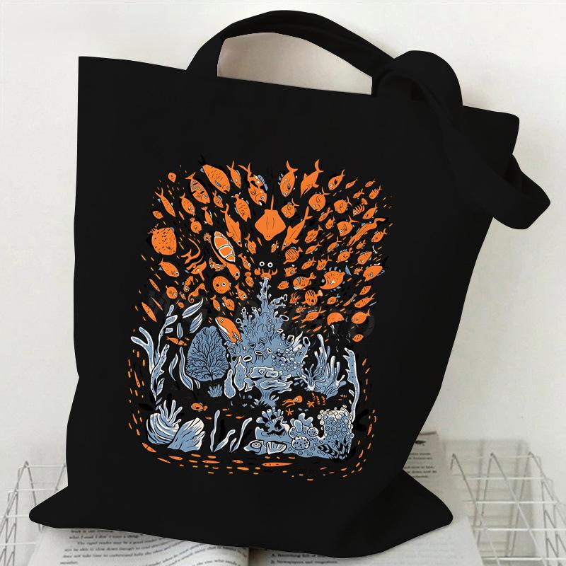 Ocean Animal Trend Shoulder Bag Daily Versatile Commuter Student Tutoring Bag