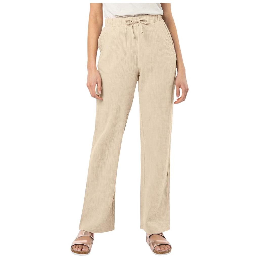 Hose für Damen Hochtailliert Lässig Kordelzug Mit Taschen