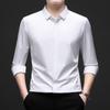 Middle-Aged & Young Men's Shirt Autumn Long Sleeve Lapel Collar Fashion Casual