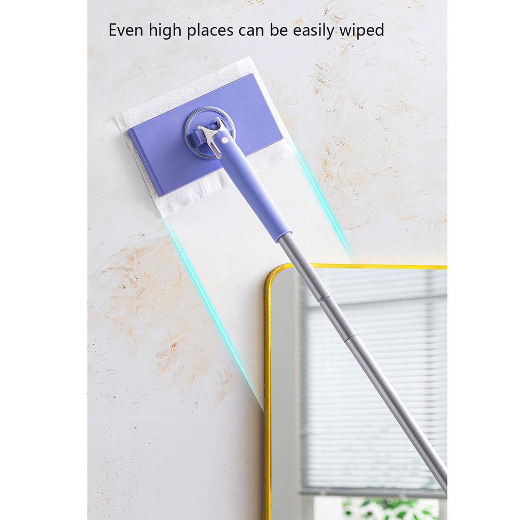 Effortlessly Cleaning Mini Sweeping Mop Flat Dust Mop with Auto Fabric Change 360°Rotation for Home Use Bathroom Mopping