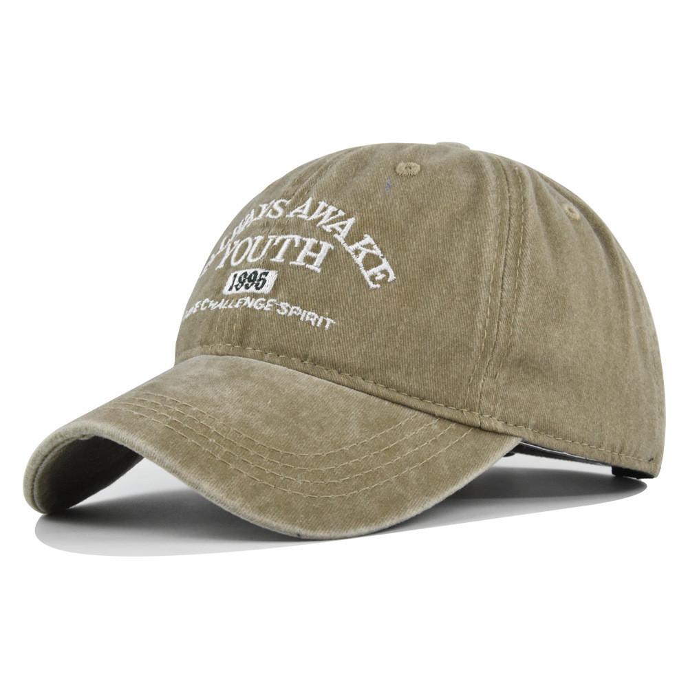 Hat Youth Baseball Letter Embroidered Retro Duck Tongue Hat Washed Old Hat Sun