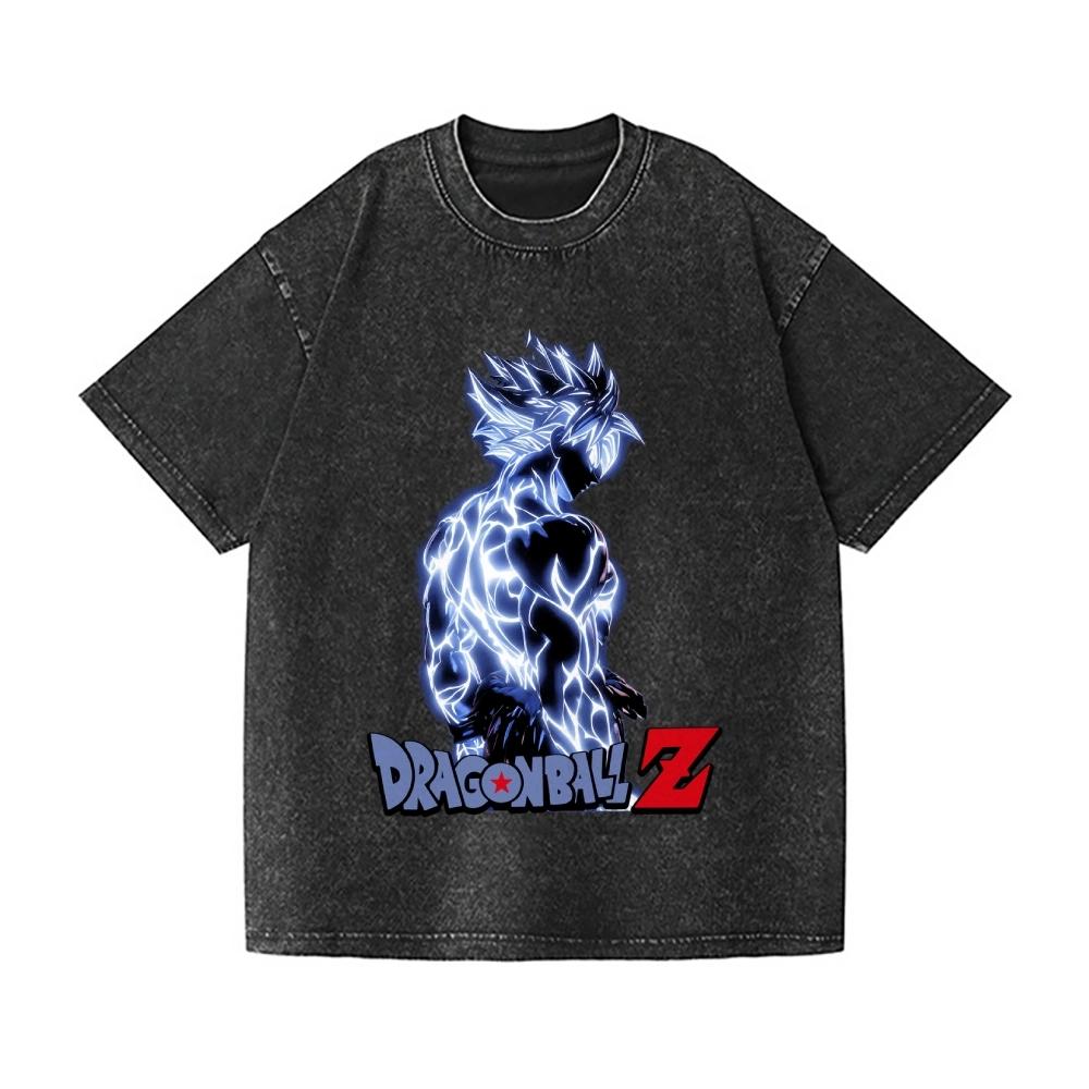 

Goku Vintage Wash Japanese Design T-Shirt High-quality Streetwear Is Suitable for Both Men Women Summer S