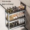 Beifu Three-Tier Pull-Out Spice Rack for Narrow Cabinets