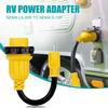 Heavy Duty 15A Male To 30A RV Power Adapter – Twist Lock L5-30R To 5-15P Converter 12" Dogbone Cord for Campers Trailers 125V Durable Safe