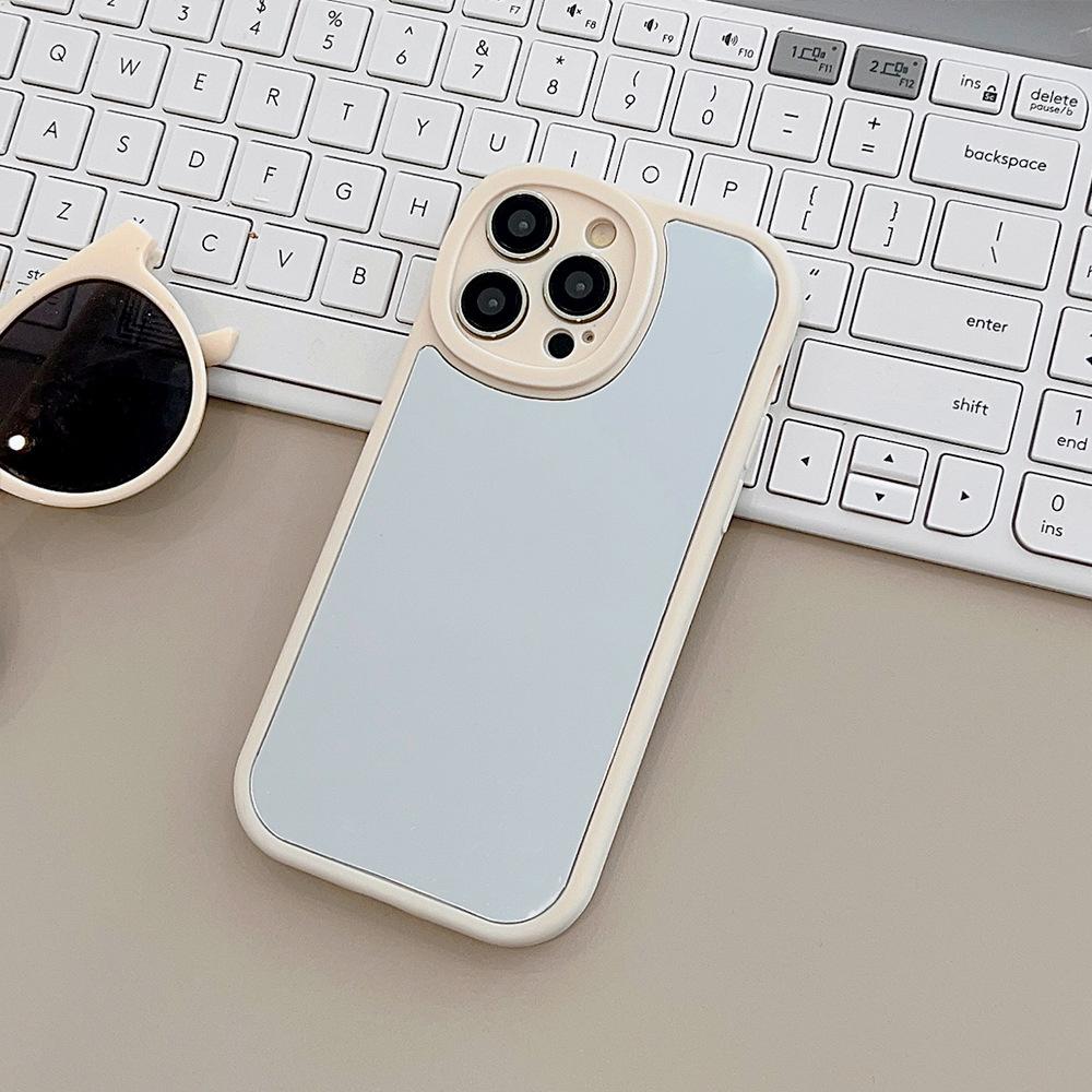 

Mirror Suitable for IPhone13 Apple 14Pro Max Mobile Phone Case 16 High End Sense 15Pro Simple 12 Makeup Mirror 12pro