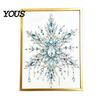 Holiday Decoration Making Sets DIY Jewelry Faux Pearl Art Painting Kit with Frame, Christmas Handmade Festive Wall Crystal Gem Craft Set for
