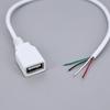 5V USB 2.0 Female Male 4Pin Wire Power Supply Cable Jack Charging Extension Connector white 0.3m 1m for computer accessories