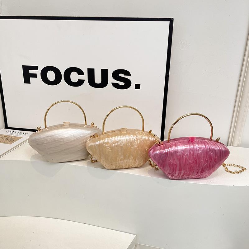 Women's Bag 2025 New European and American Fashion Niche Dinner Bag Acrylic Goose Egg Personalized Box Bag