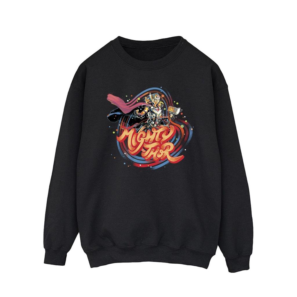 Marvel Mens Thor Love And Thunder Mighty Thor Swirl Sweatshirt
