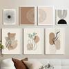 Boho Abstract Line Girl Geometric Color Block Wall Art Canvas Painting Nordic Posters Prints Wall Pictures for Living Room Decor