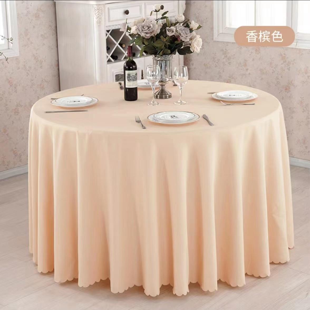 

Circular Restaurant Tablecloths Hotel Banquet Tablecloths Suitable for Families Wedding Parties Easy To Maintain Heat-resistant Diameter 1.6m