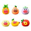 Cartoon Resin Miniature Fruit Figurine Mini Funny Big Mouth Banana Blueberry Pineapple Statue for DIY Crafts Dollhouse Fairy Garden Cake Decor