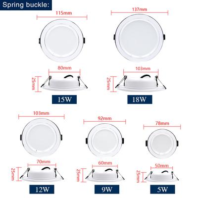 Led Downlight Einbau Runde Decke Lampen DC 12V 24V AC110V 220V 5W 9W 12W 15W 18W Scheinwerfer Für Wohnkultur Wohnzimmer