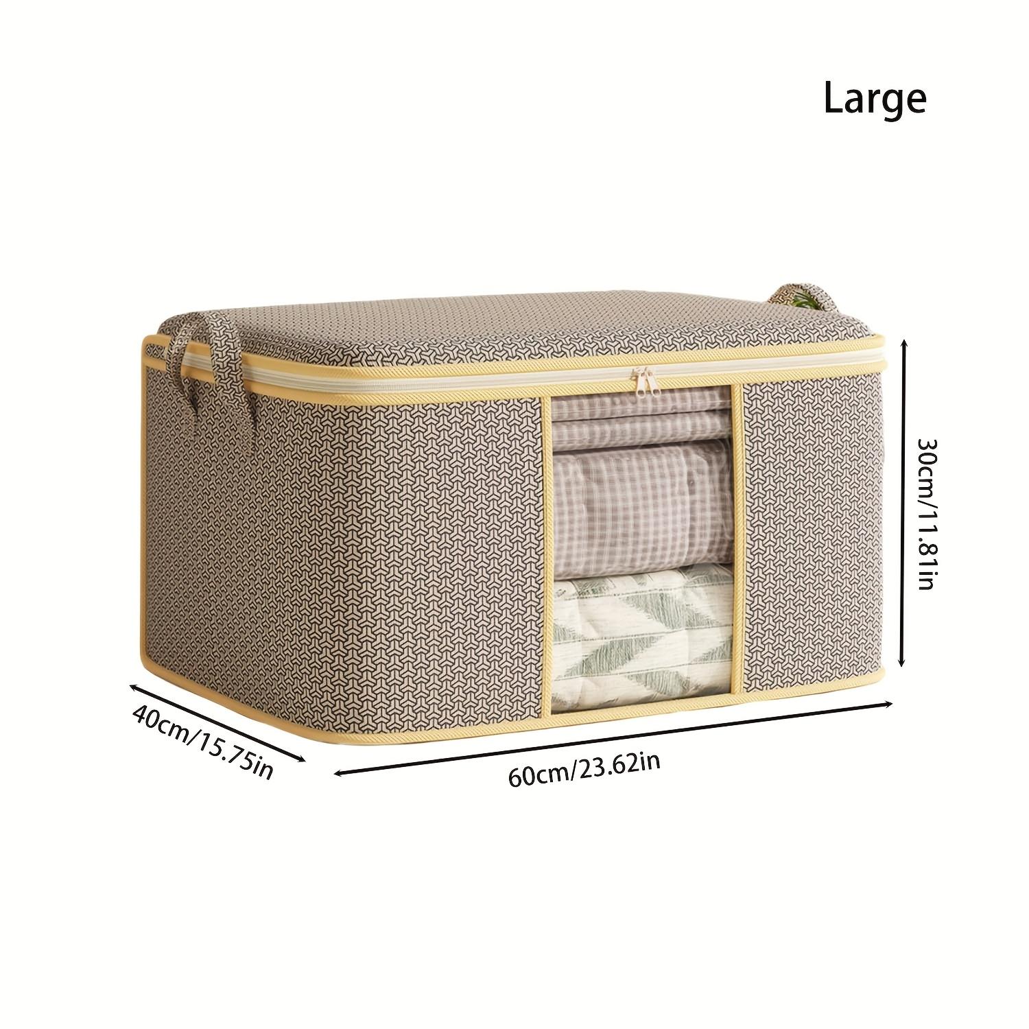 Сумка для хранения из нетканого материала пылезащитный органайзер для одежды для переезда общежития многоразовая многофункциональная сумка для хранения с окошком 60x40x30cm 840₽