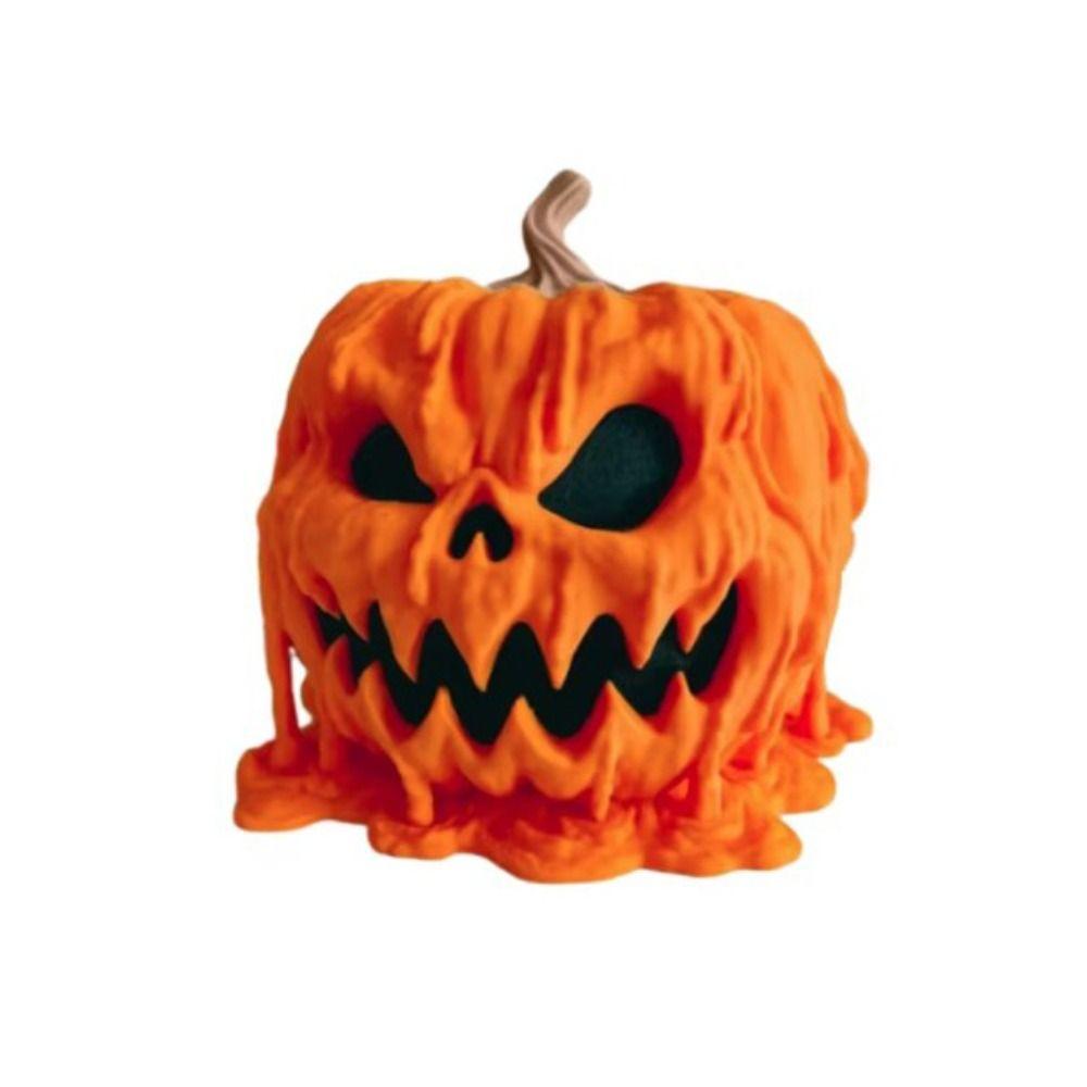 Orange Melting Halloween Pumpkin Candy Bowl With Lid Food Display Bowl Candy Holder  Haunted House