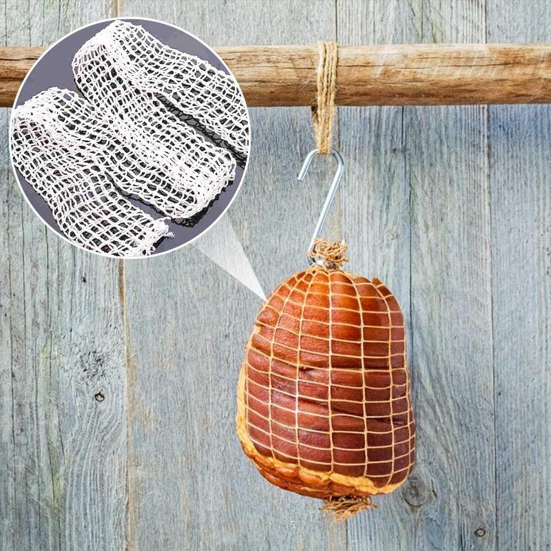 30/1M Fleischnetzrolle Elastisches Schinkensaitlingnetz Hot Dog Wurstverpackungsnetz Küchenzubehör Baumwollfleischnetz Kochwerkzeuge
