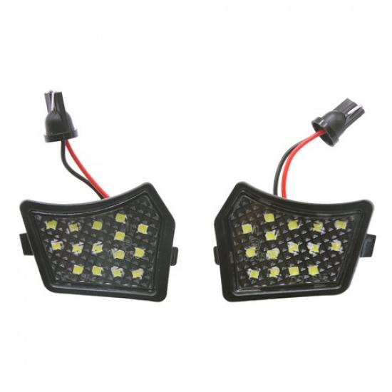2Pcs LED Under Side Mirror Puddle Lights Lamps For Jaguar XF 2009-