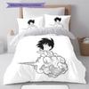 Biancheria da letto con motivo Son Goku, Set piumone Copripiumone Federa Regalo di compleanno per la casa (1 * copripiumino + 2 * federa, senza nucleo)