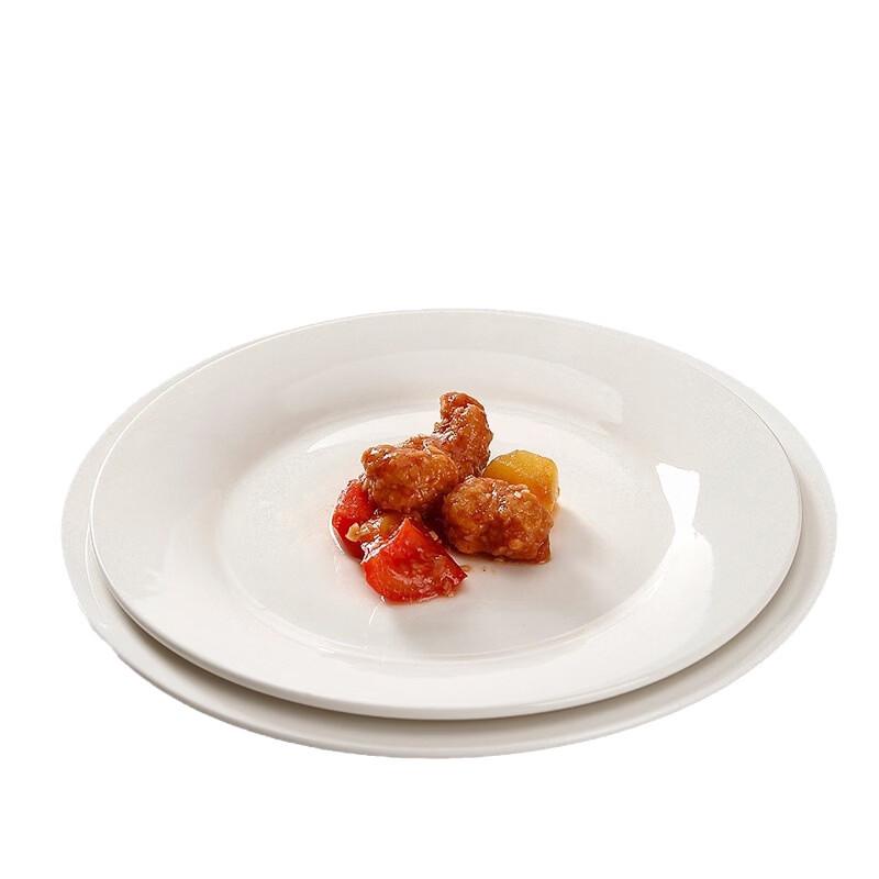 Yangge Pure White Ceramic Flat Plates