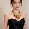Colier Gorgeous cu Lanț de Bile din Aliaj Metalic pentru Femei Bijuterii de Modă Accesoriu Statement Exagerat pentru Pulover