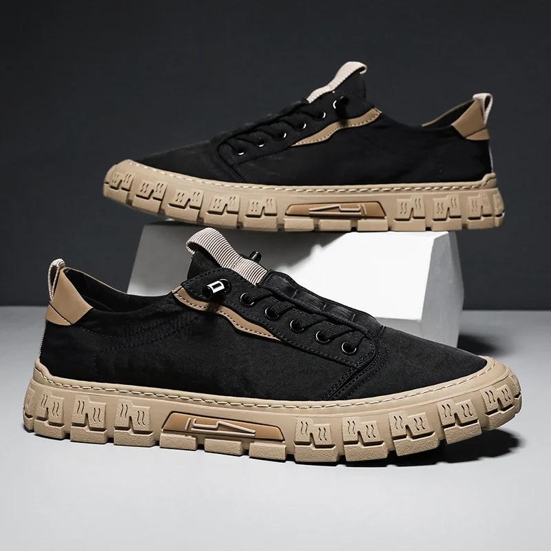 Fashion Casual Shoes for Men Outdoor Breathable Men's Sneakers Lace Up Walking Shoes Platform Vulcanized Shoe Mens Tennis Shoes
