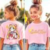 Sailor Moon Tshirt Printed Kids TShirt Boy Girl Unisex Summer Y2K Harajuku Loose Casual Short Sleeve Top for Chirldren Tees