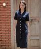 Julie And Kara 24Ss Collar 89 Secret Garden Long Queen Tweed Dress Navy