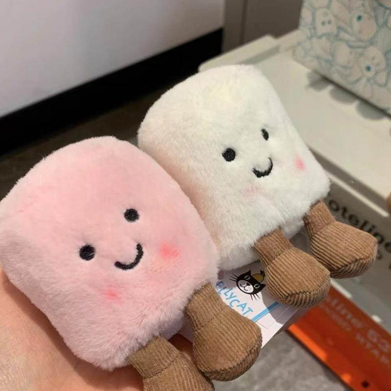 Pisică Jelly Breloc Marshmallow Amuzant Acadea Bumbac Bicolor Drăguț Moale Bicolor Breloc Geantă Păpușă de Pluș Pandantiv Mașină Cadouri de Sărbători