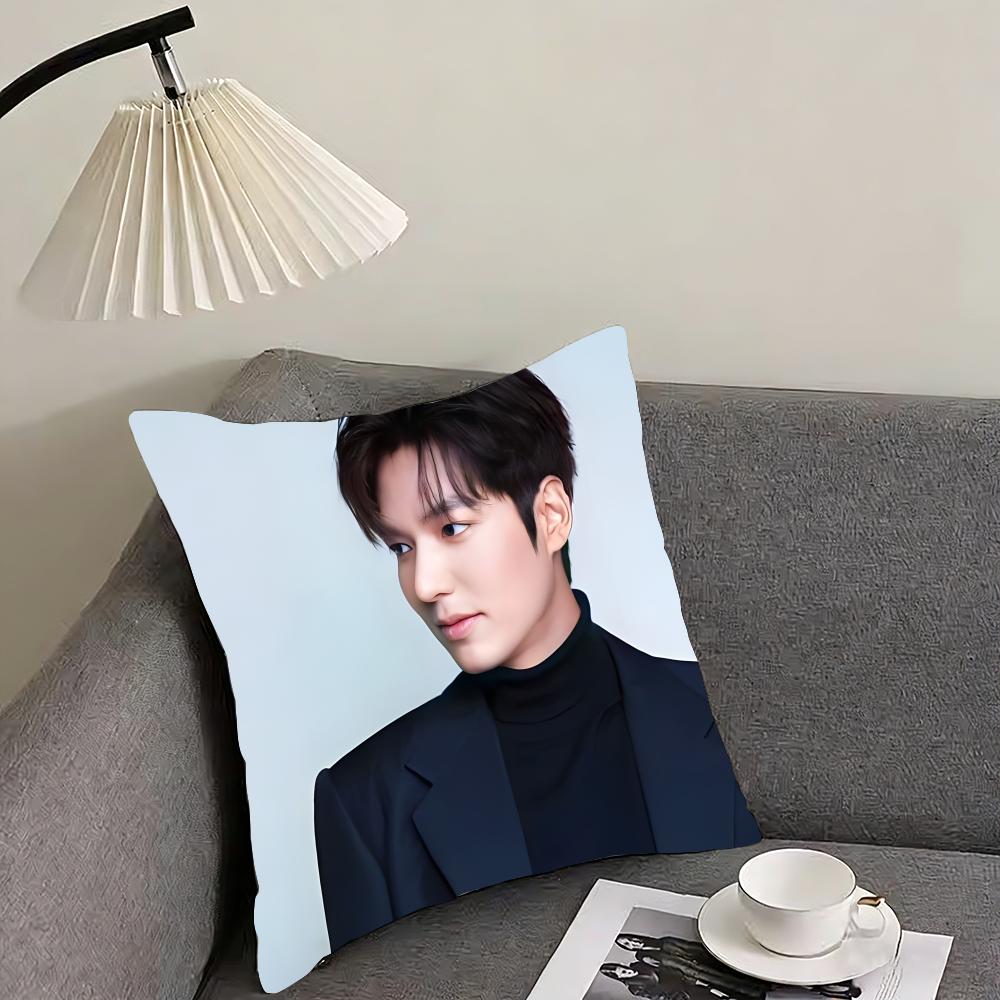 korean Lee MinHo Cushion Cover Reversible Plush Pillow Cover – For car, sofa, bedroom, perfect as a gift.