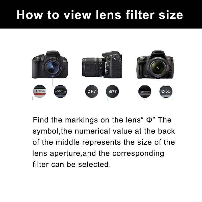 Black Mist 1/4 Black Soft Camera Lens Filters 49mm 52mm 55mm 58mm 62mm 67mm 72mm 77mm 82mm for Canon Nikon Sony Camera Lenses