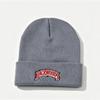 Autumn and Winter Embroidery Pullover Hat Alphabet Knitted Hat Backwoods Couple Warm Cold Hat American Versatile Wool Hat