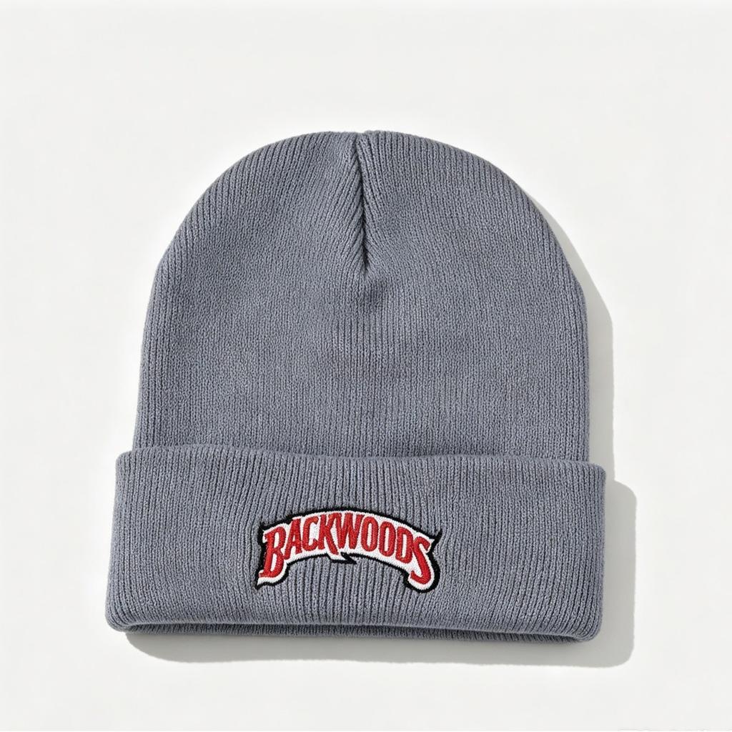 Autumn and Winter Embroidery Pullover Hat Alphabet Knitted Hat Backwoods Couple Warm Cold Hat American Versatile Wool Hat