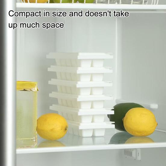 Ice Cube Mold with Sealed Lid Twist Release Ice Tray for Odor-Free Ice Storage BPA-Free Easy Ice Release Ice Cube Maker
