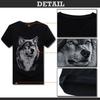 Chrome Crane Short Sleeve 3D Printed Wolf Size TSP001 Men's T-Shirt (03 Navy, S)