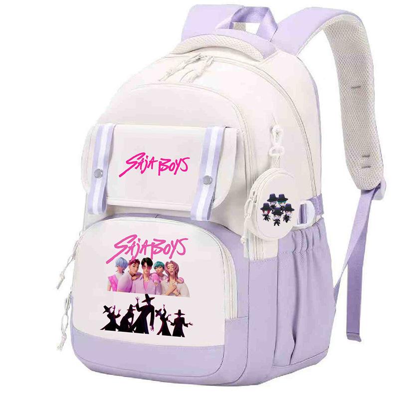 KPop Demon Hunters Demon Hunters Peripheral Korean Version Schoolbag To Reduce the Burden and Protect the Spine for Primary and Secondary