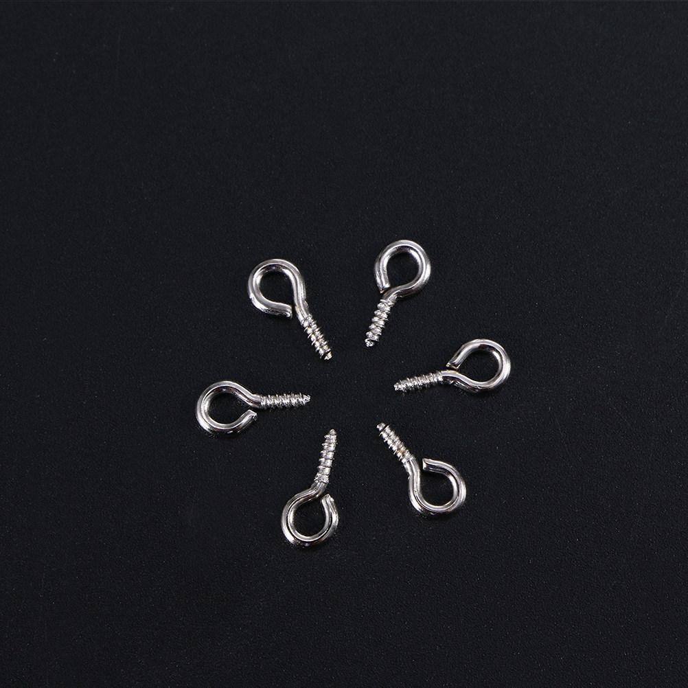 300Pcs Elegant Eye Screw Pins Strong Silver Screw Eye Bolts for DIY Jewelry Design Necklace Bracelet Keychain Craft Supplies