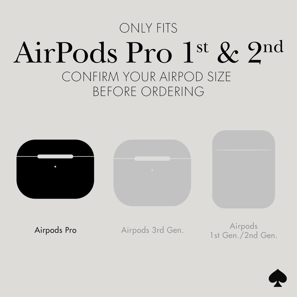 Kate Spade New York AirPods Pro Protective Case with Keychain and Ring City Leopard Compatible with AirPods Pro 2nd and 1st Generation - Print,