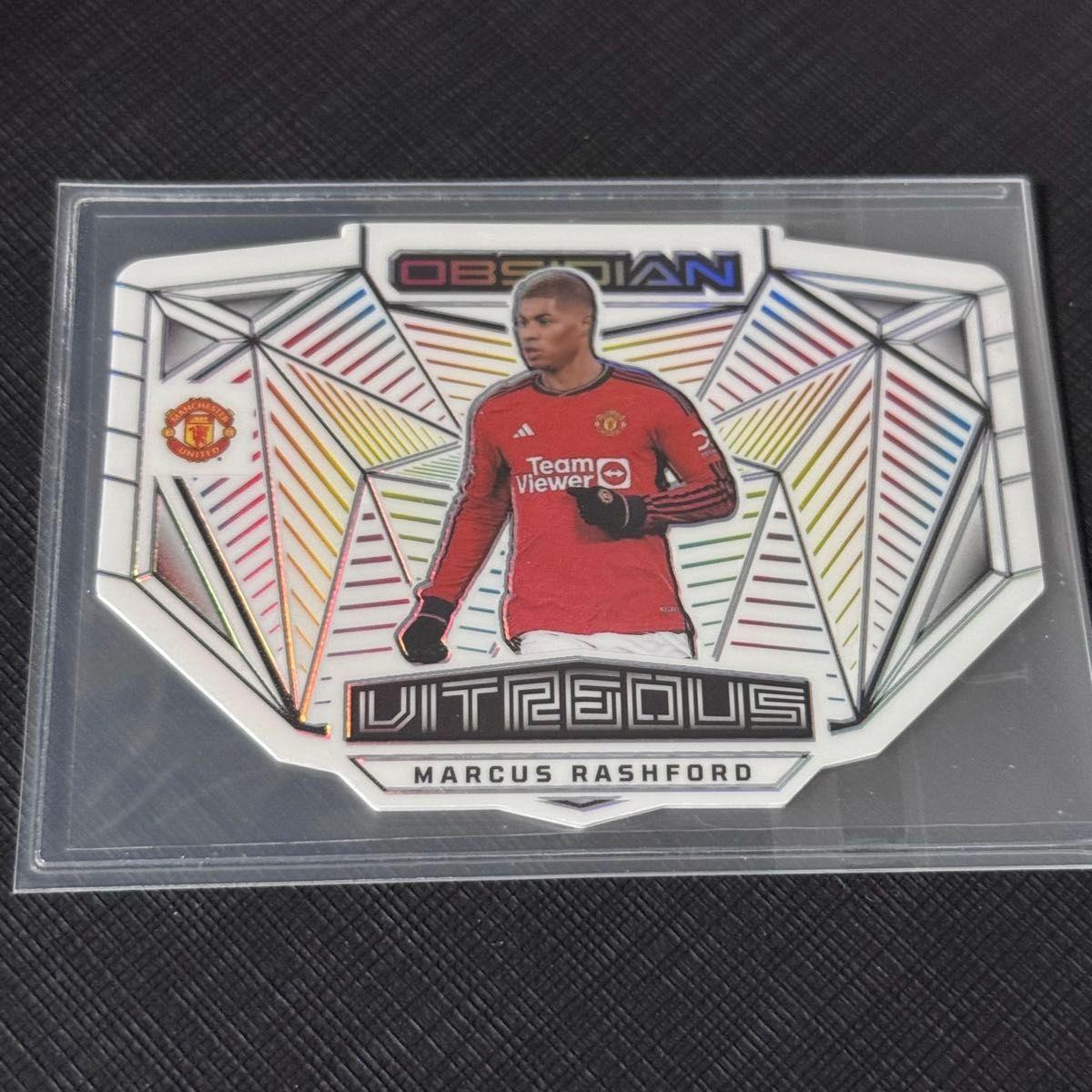 Used PANINI OBSIDIAN VITREOUS Marcus Rashford Soccer Card 2/9