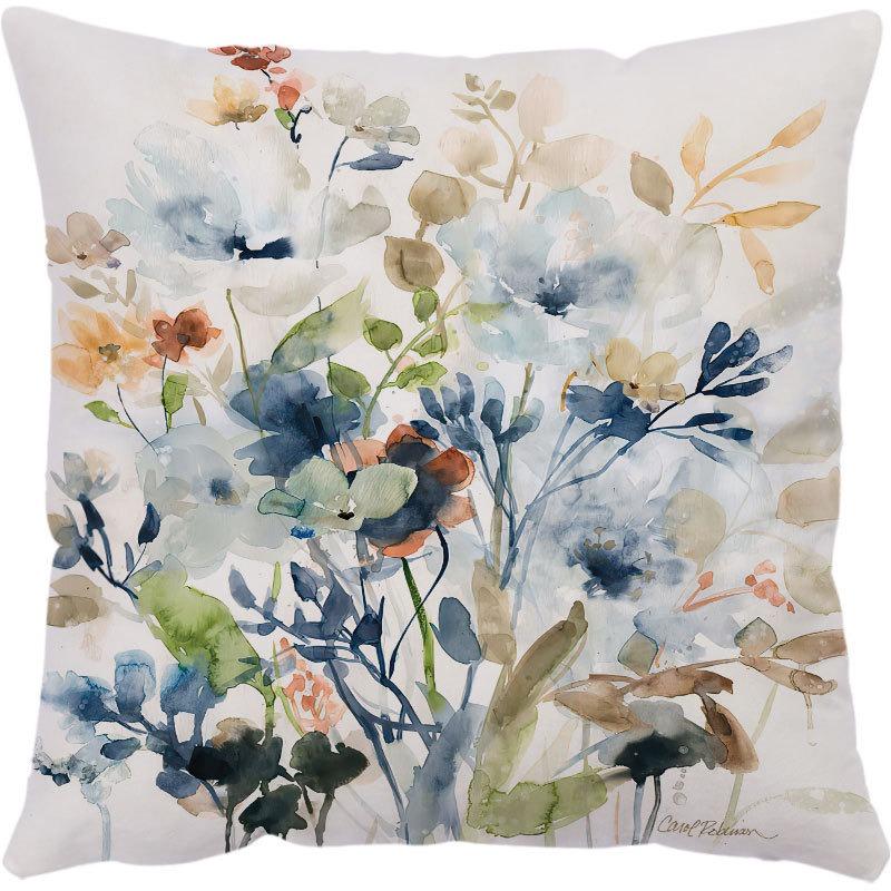 Luxury Home Decor Pillowcase Office Sofa Car Cushion Cover Rose Flower Print