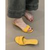 Slope heel open-toed slippers summer wear temperament high heels French beautiful cool slippers