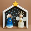 DIY Button Nativity Scene Kit Christmas Craft Set with Buttons Beads