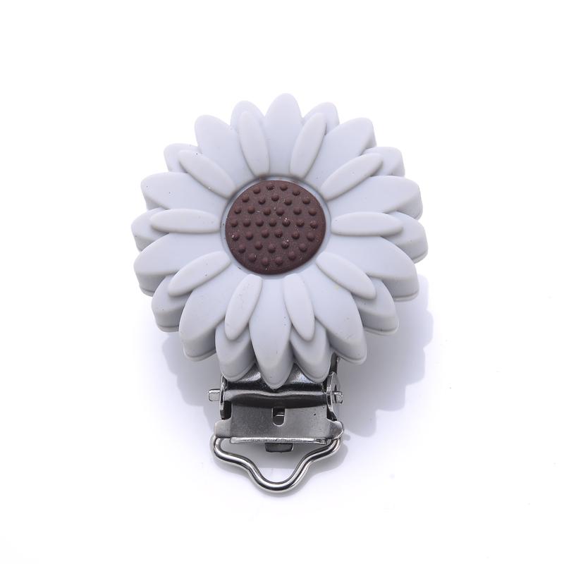 

1Pc Flowers Leaf Silicone Pacifier Clips Food Grade Silicone DIY Baby Teether Soother Nipple Chain Chew Toy Dummy Clips