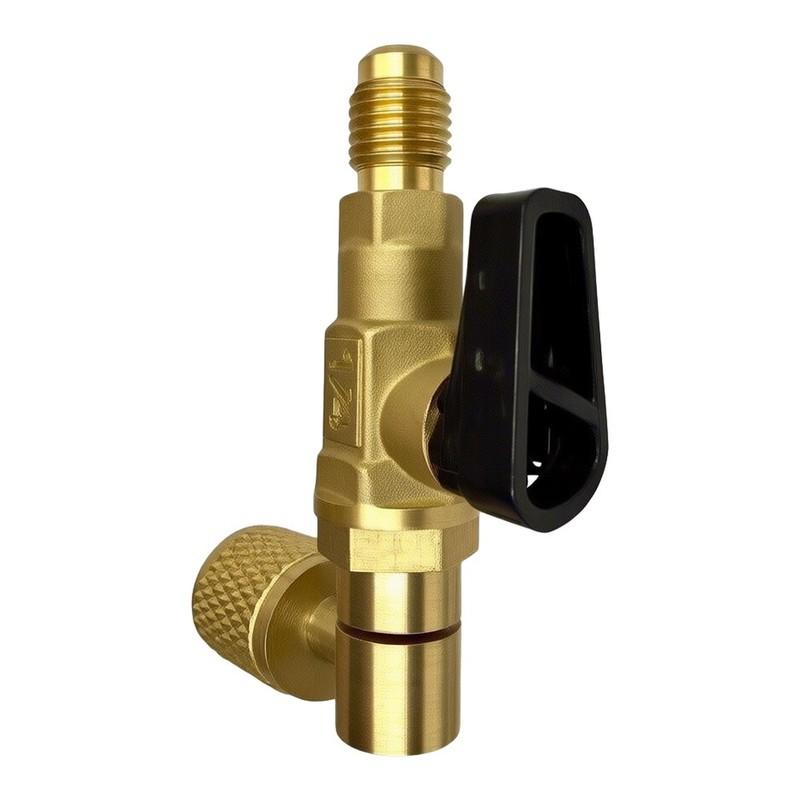 6.5*4cm Air Conditioning Refrigeration Charging Ball Valve 90 Degree R22 Safety Valve For HVAC Maintenance Quick Coupling