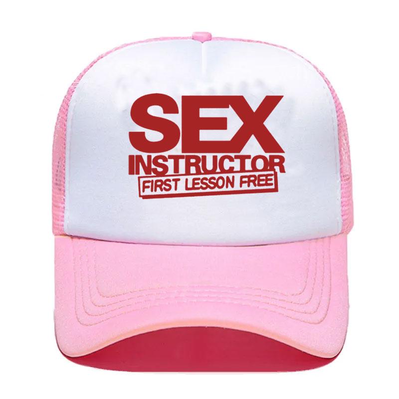 Sex Instructor Funny Creative Baseball Cap Men Women Parent-Child Hats Mesh Visor Outdoor Adjustable Caps Moto Gp Baseball Cap