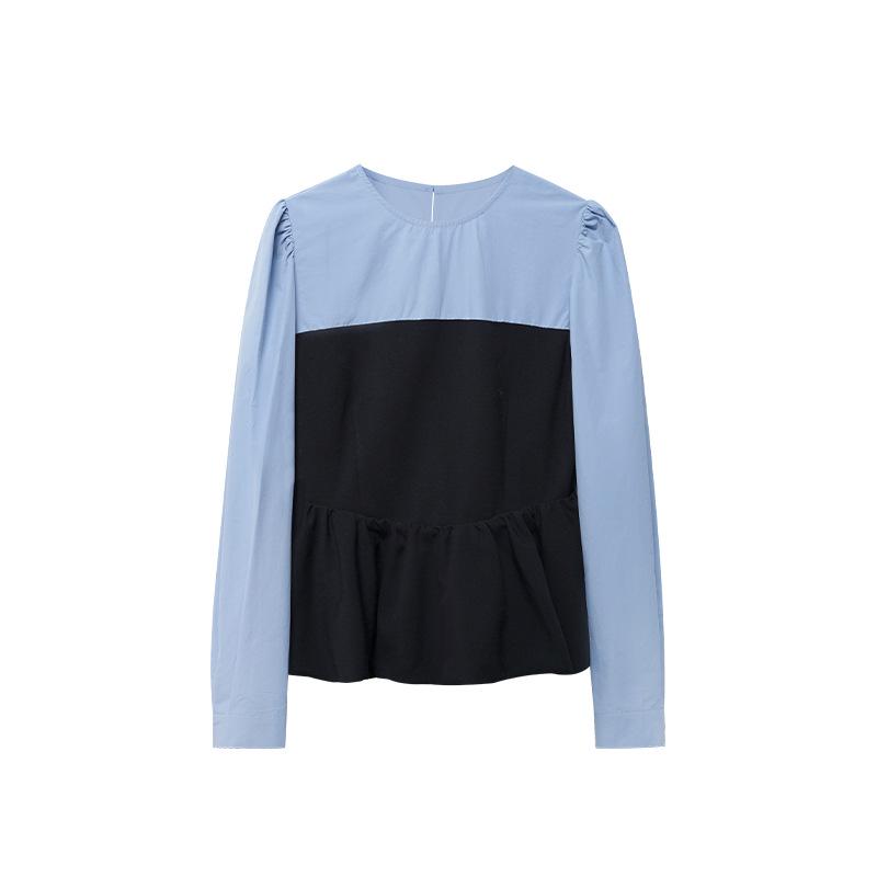 

NEWOPEN 2024 A/W Women’s Retro Long Sleeve Cinched Waist Two-Piece Shirt F2396 Medium
