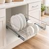 Extendable Kitchen Cabinet Organizer PullOut Drawer Storage Basket under Shelf Double