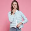White Duck Down Light and Thin Round Neck Down Jacket Women's V-neck Warm Liner Short Jacket Autumn and Winter Women's Clothing Collarless Large Size